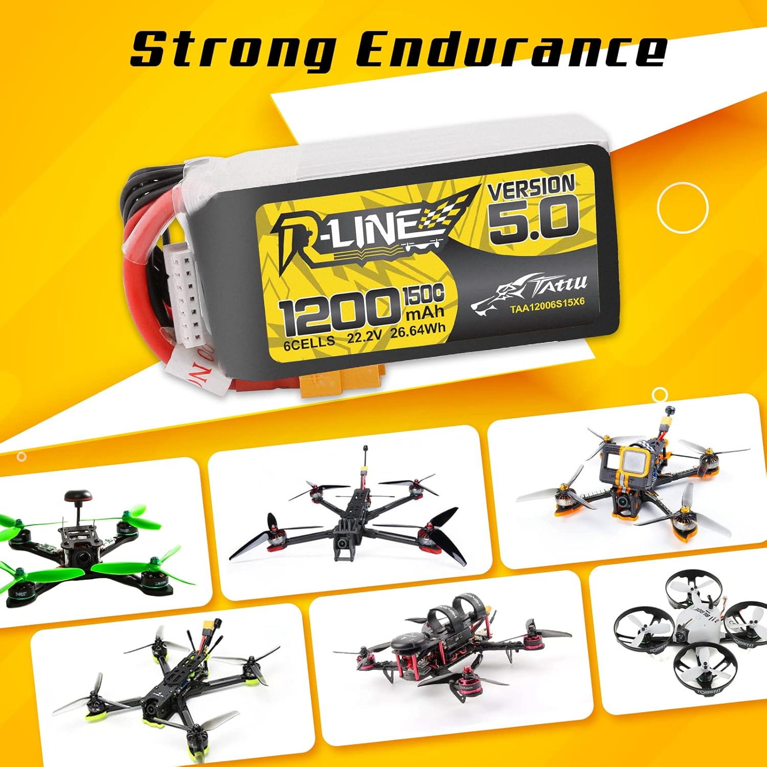 TATTU R-LINE 5.0 XT60 플러그가 있는  - Drone Battery 6S 리뷰 및 가격