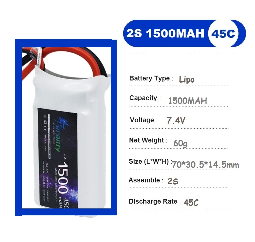 2PCS 7.4V Lipo 2S 배터리 1500mah/ - Drone Battery 4S 리뷰 및 가격
