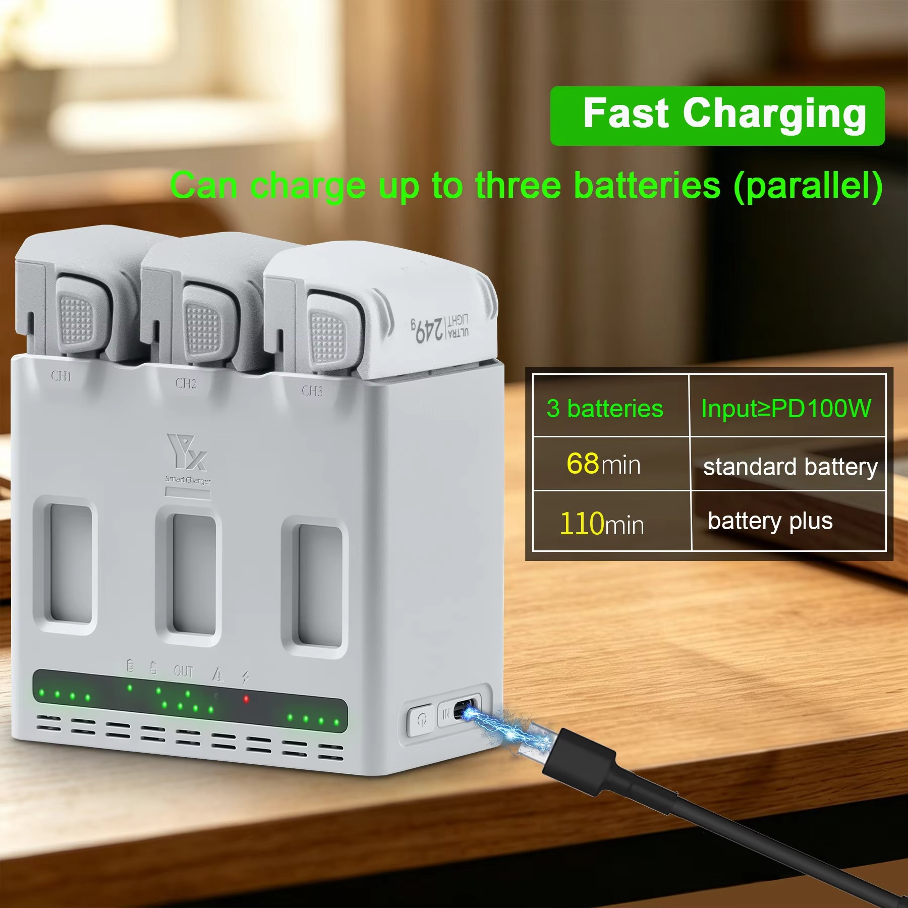 DJI LITO 1/X1 드론 배터리용 100W 고속  - Drone Battery Smart 리뷰 및 가격